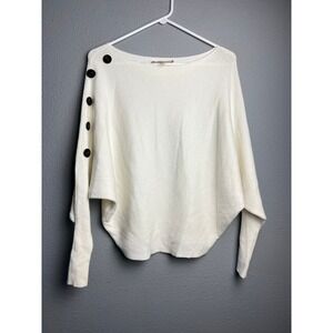 Philosophy Republic Clothing Ivory White Ribbed Batwing Sweater Cottagecore